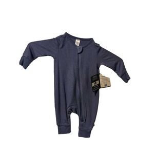 Modern Moments by Gerber Baby 0-3M Ribbed Zip Union Suit Blue Sleeper NWT